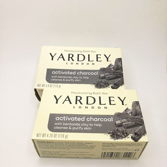 Yardley London Activated Charcoal Bar Soap - Picture 1 of 4
